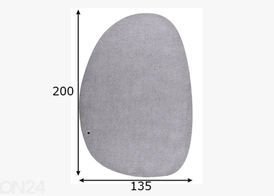 Matto Tom Tailor Cozy Pebble, 135x200 cm harmaa