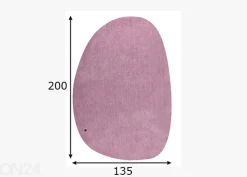 Matto Tom Tailor Cozy Pebble, 135x200 cm vaaleanpunainen