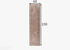 Matto Tom Tailor Funky Orient Keshan, 60x230 cm ruusupuu