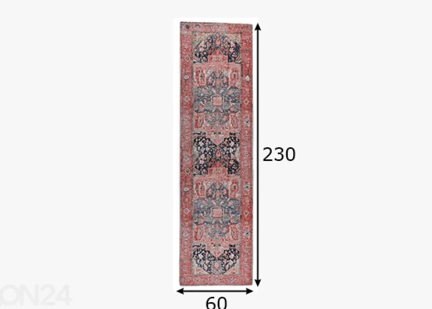 Matto Tom Tailor Funky Orient Heriz, 60x230 cm monivärinen