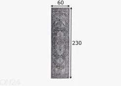 Matto Tom Tailor Funky Orient Tabriz, 60x230 cm harmaa