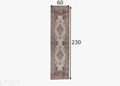 Matto Tom Tailor Funky Orient Kirman, 60x230 cm monivärinen