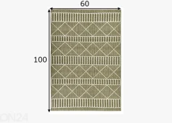 Matto Tom Tailor Funky Outdoor Geometric, 60x100 cm vihreä