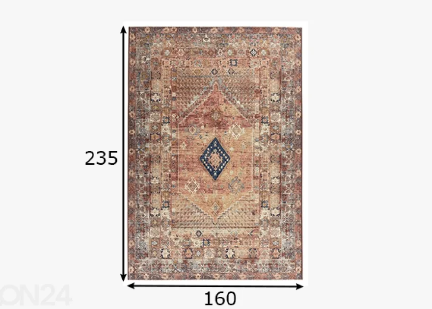 Matto Tom Tailor Funky Outdoor Orient, 160x235 cm ruosteenvärinen
