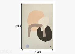 Matto Tom Tailor Shapes, 140x200 cm beige/monivärinen