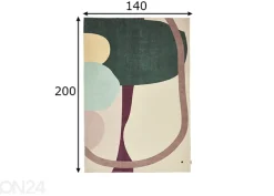 Matto Tom Tailor Shapes, 140x200 cm vihreä/ multi