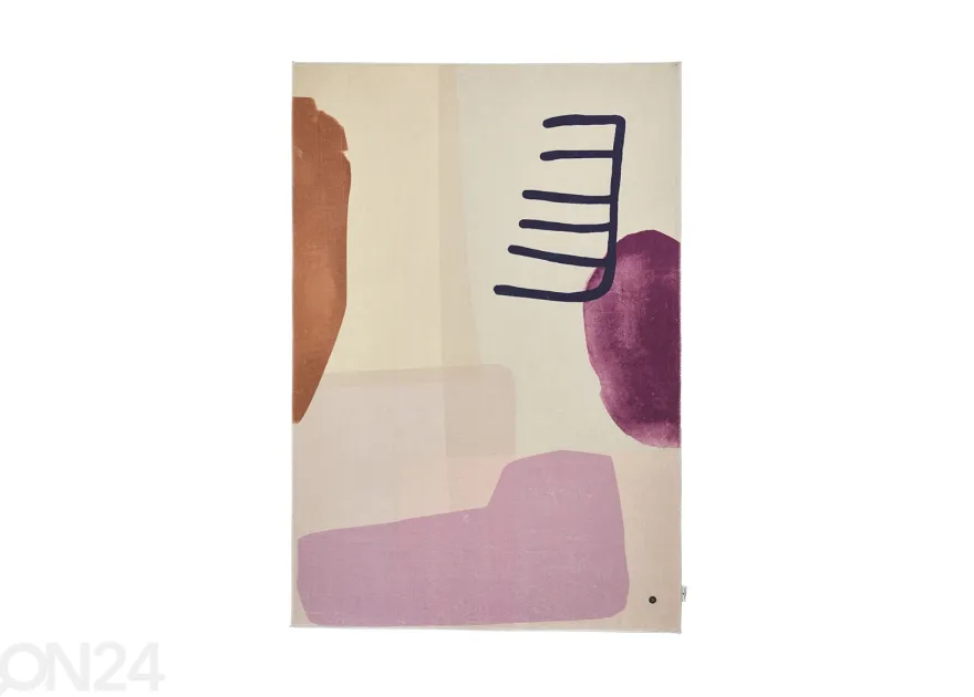 Matto Tom Tailor Shapes, 140x200 cm violetti/moniväri