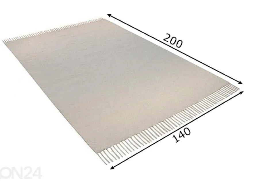 Matto 140x200 cm, luonnovaalea