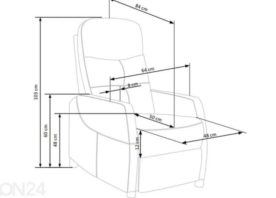 Mekanismituoli recliner Felipe