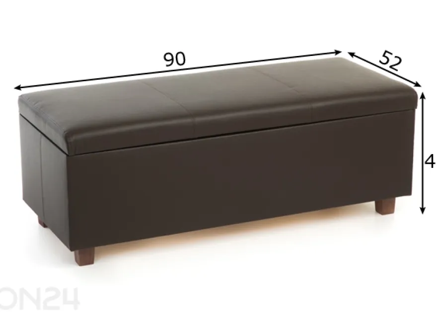Nahkarahi säilytystilalla Venecija 90 cm