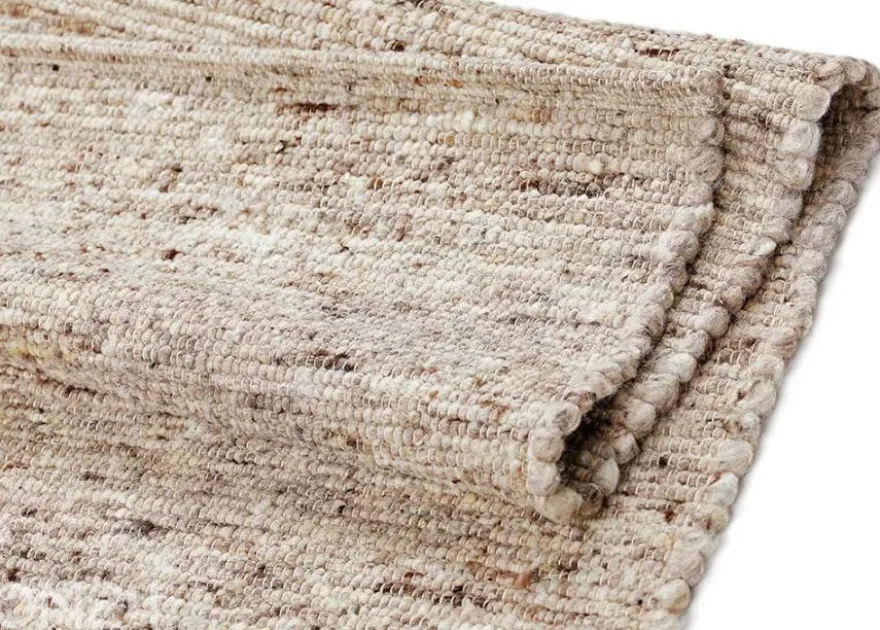 Narma käsinkudottu villamatto Hygge beige 90x160 cm
