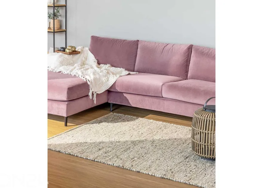 Narma käsinkudottu villamatto Hygge beige 90x160 cm