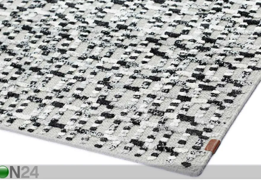 Narma käsinkudottu villamatto Virrati silver 140x200 cm
