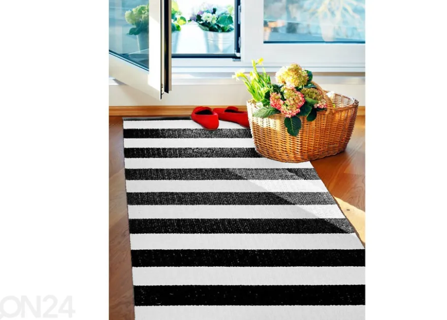Narma muovimatto Birkas black-white 70x100 cm