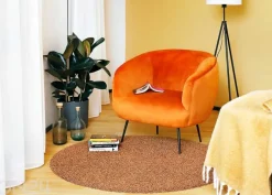 Narma pitkäkarvainen matto Spice™ karamelli pyöreä Ø 133 cm