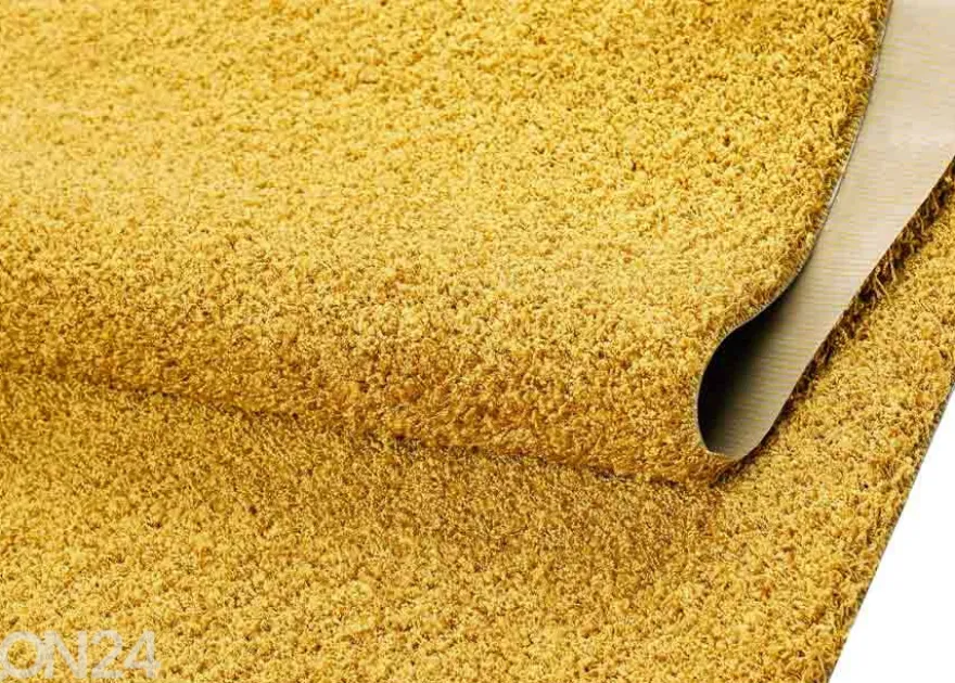 Narma pitkäkarvainen matto Spice™ keltainen pyöreä Ø 133 cm