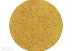 Narma pitkäkarvainen matto Spice™ keltainen pyöreä Ø 133 cm