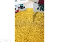 Narma pitkäkarvainen matto Spice™ keltainen pyöreä Ø 133 cm