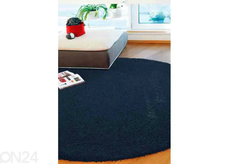 Narma pitkäkarvainen matto Spice™ navy pyöreä 133 cm