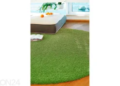 Narma pitkänukkainen matto Spice™ vihreä pyöreä Ø 133 cm