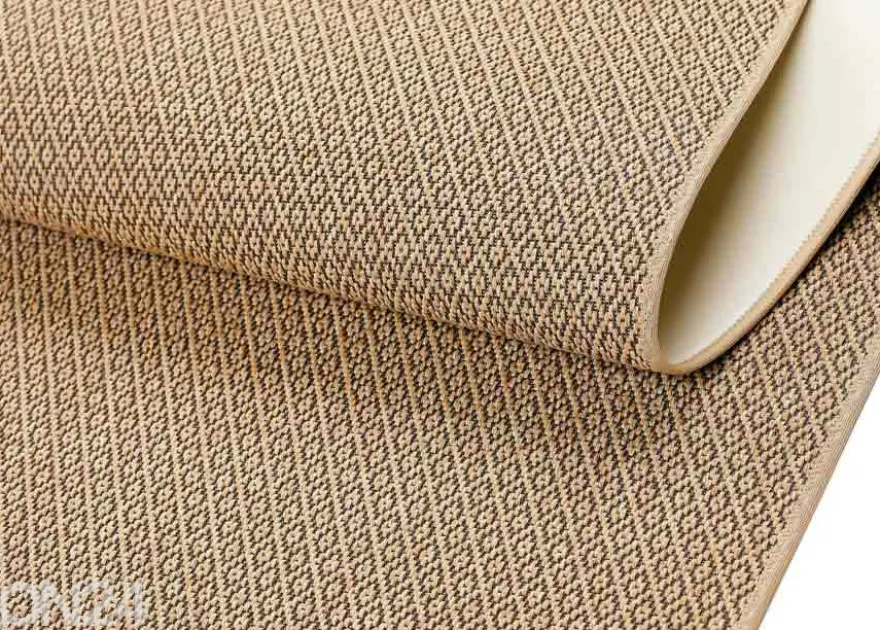 Narma sileäpintainen matto Bello™ beige pyöreä Ø 160 cm