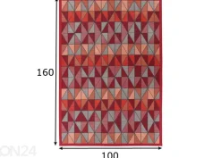 Narma smartWeave® matto Treski red 100x160 cm