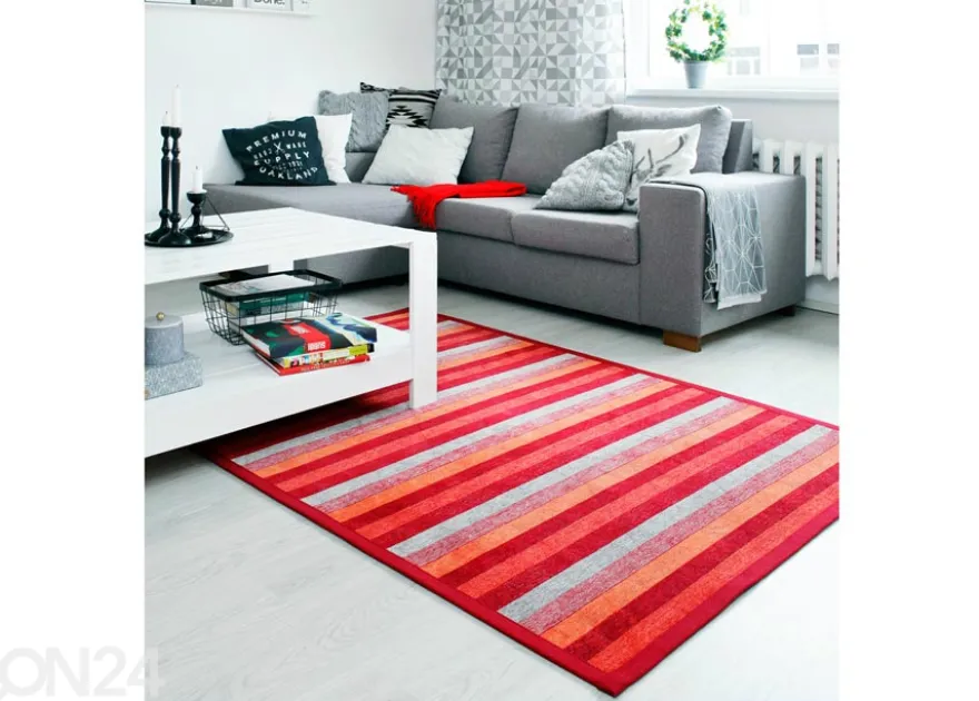 Narma smartWeave® matto Treski red 100x160 cm
