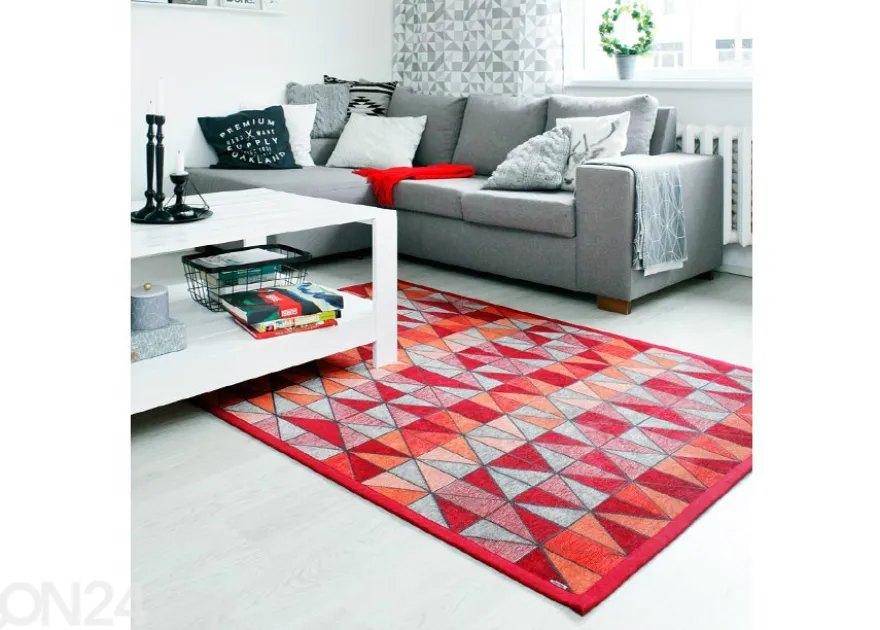 Narma smartWeave® matto Treski red 100x160 cm