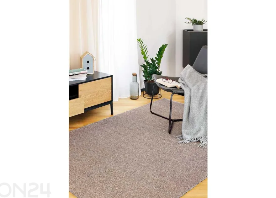 Narma velour matto Noble™ beige pyöreä Ø 133 cm