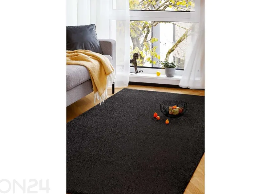 Narma veluurimatto Noble™ pyöreä carbon Ø 133 cm