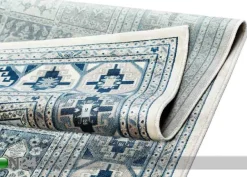 Narma viskoosimatto Zahra sand-blue 80x125 cm