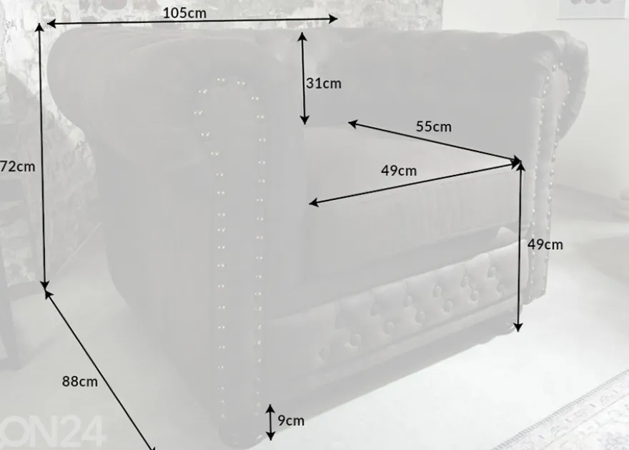 Nojatuoli Chesterfield