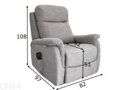 Nostoavusteinen Recliner Mekanismituoli Rubin