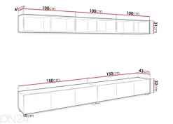 Olohuoneen kalusteryhmä Claudia 300 cm
