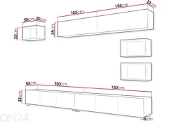 Olohuoneen kalusteryhmä Claudia 300 cm