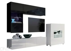 Olohuoneen kalusteryhmä Claudia 250 cm + LED-valaistus