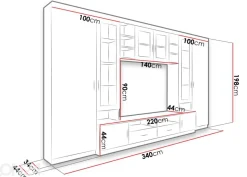 Olohuoneen kalusteryhmä 340 cm