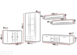 Olohuoneen kalusteryhmä 380 cm