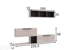 Olohuoneen kalusteryhmä Focus 250 cm