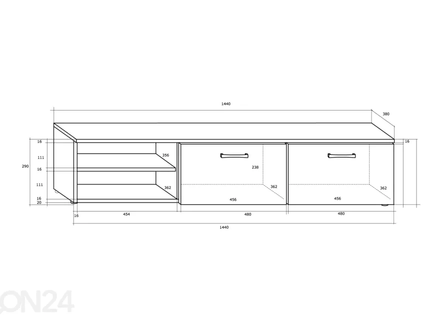 Olohuoneen kalusteryhmä Jameson 240 cm