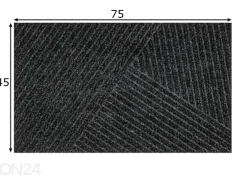 Ovimatto Dune Stripes dark grey 45x75 cm