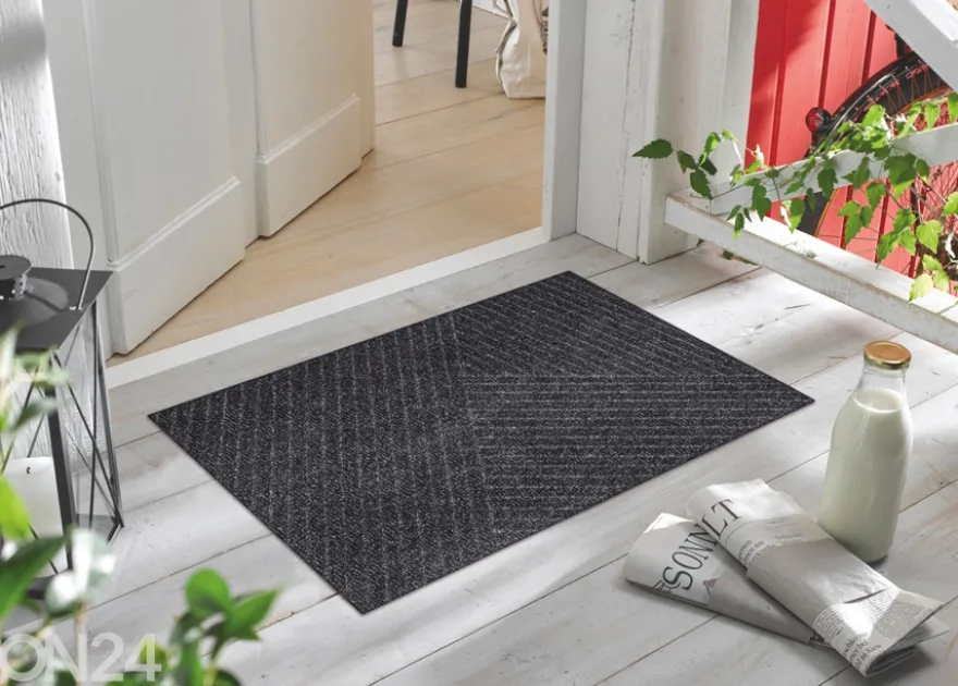 Ovimatto Dune Stripes dark grey 45x75 cm