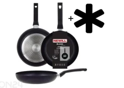 Paistinpannu Black Ceramic Ø 26 cm + pannusuoja, lasikansi, keraaminen ja induktio