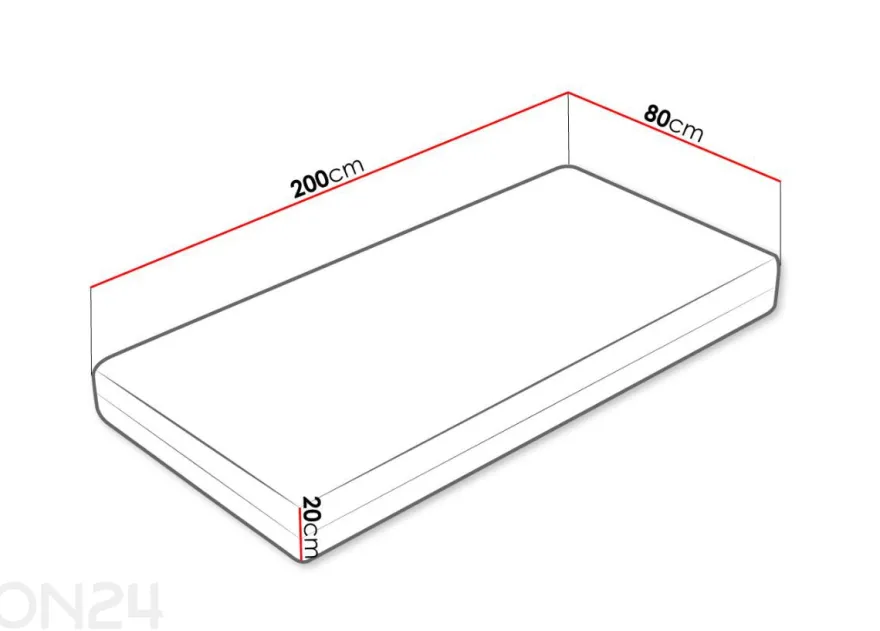 Patja Blue Hard 80x200 cm