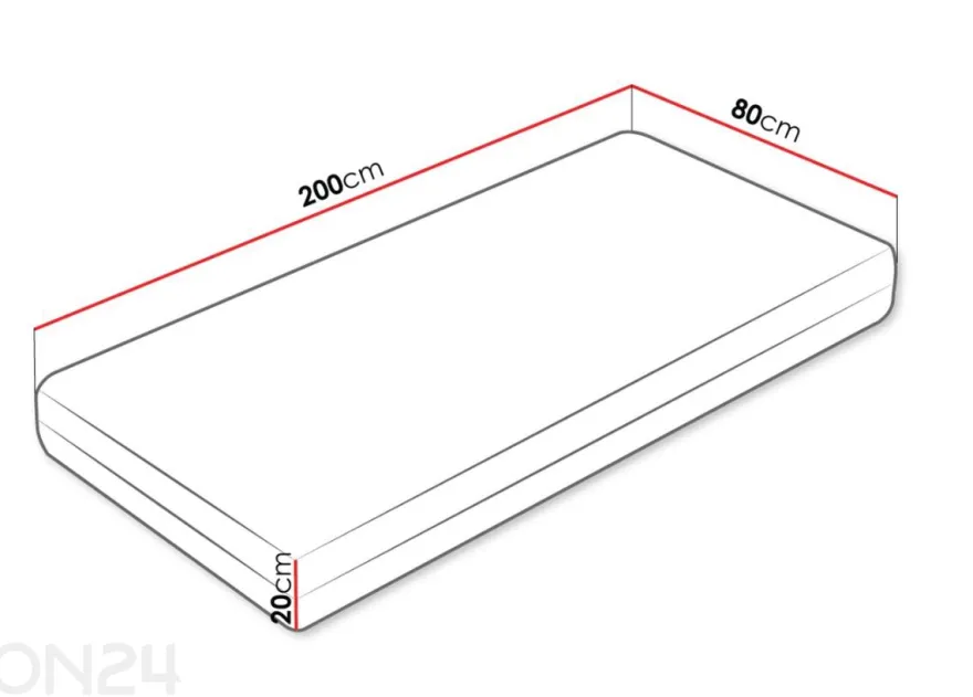Patja Comfort 80x200 cm