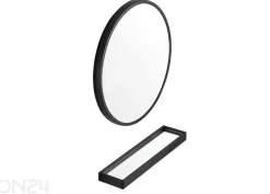 Peili hyllyllä 80 cm, musta