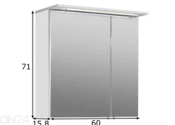 Peilikaappi LED-valaisimella Profil 16
