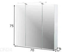 Peilikaappi LED-valaisimella Dorina 70 cm