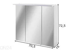 Peilikaappi LED-valaisimella Mars