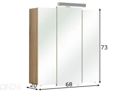 Peilikaappi LED-valaisimella 13-I 68 cm